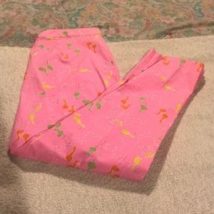 Vintage lily Pulitzer capris - flamingo print